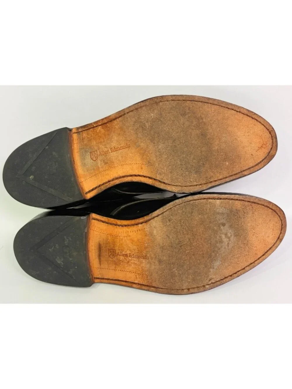 Allen Edmonds Walton Split Toe Derby Black Mens 10 B Leather Shoes